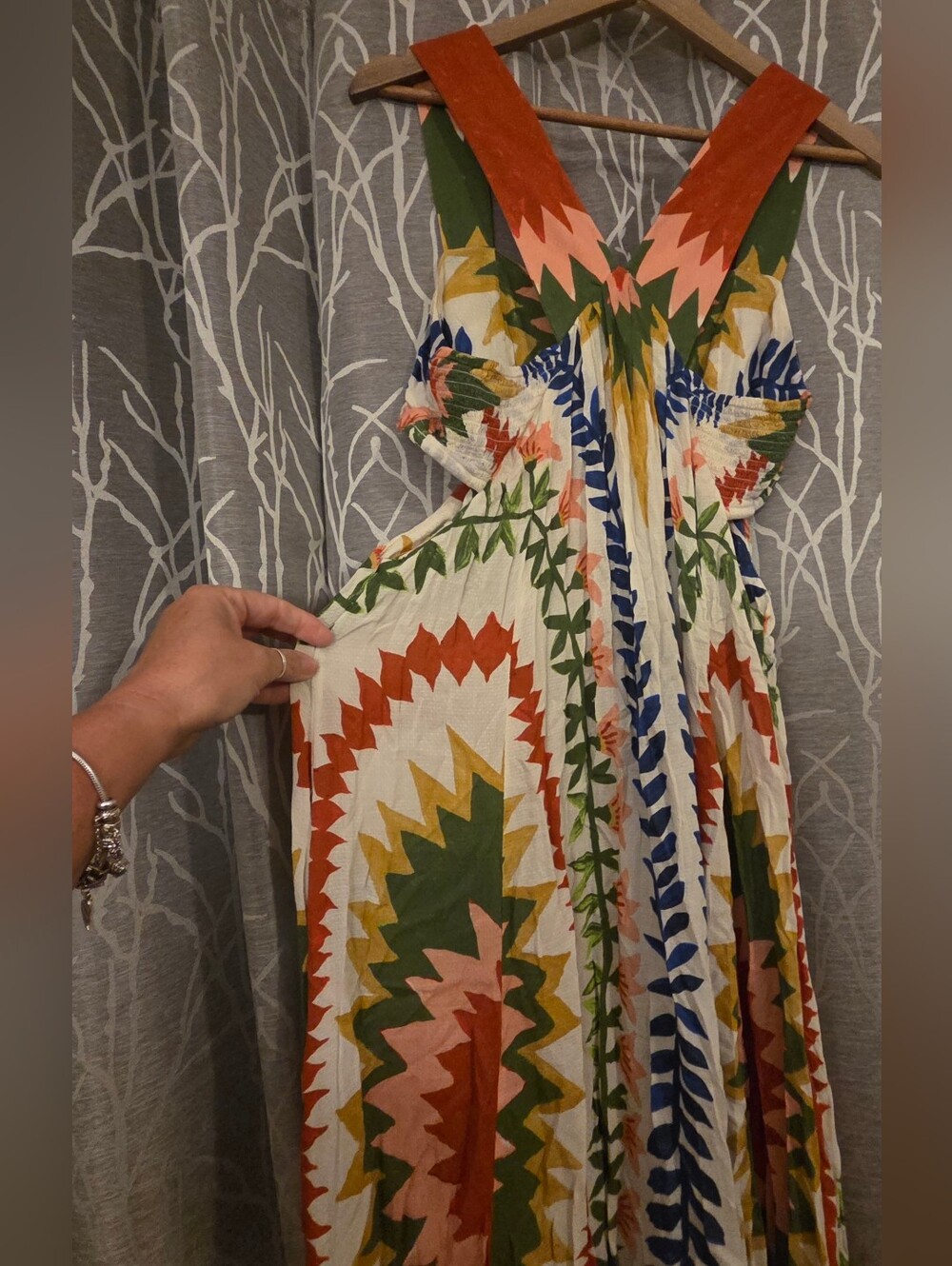 Anthropologie Multicolor Starburst Maxi Tank Dress. Size M - Picture 5 of 10